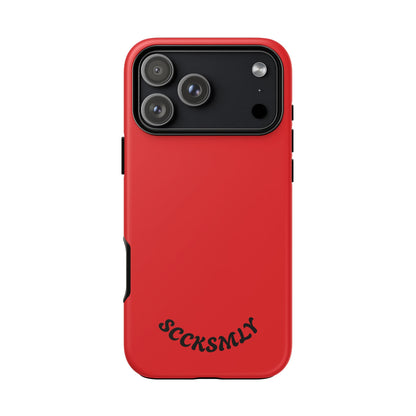 SOLID Screaming Red Tough Case for Apple