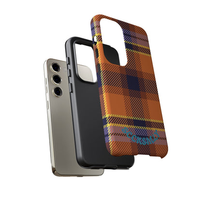 Orange Sickle Plaid Phone Case for Samsung