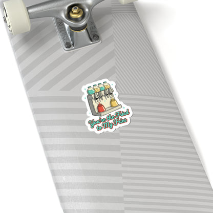 Retro Diner Condiment Dispenser Sticker | matchbook graphic, pantry label art