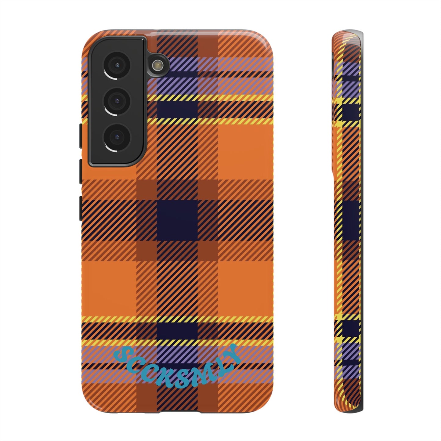 Orange Sickle Plaid Phone Case for Samsung