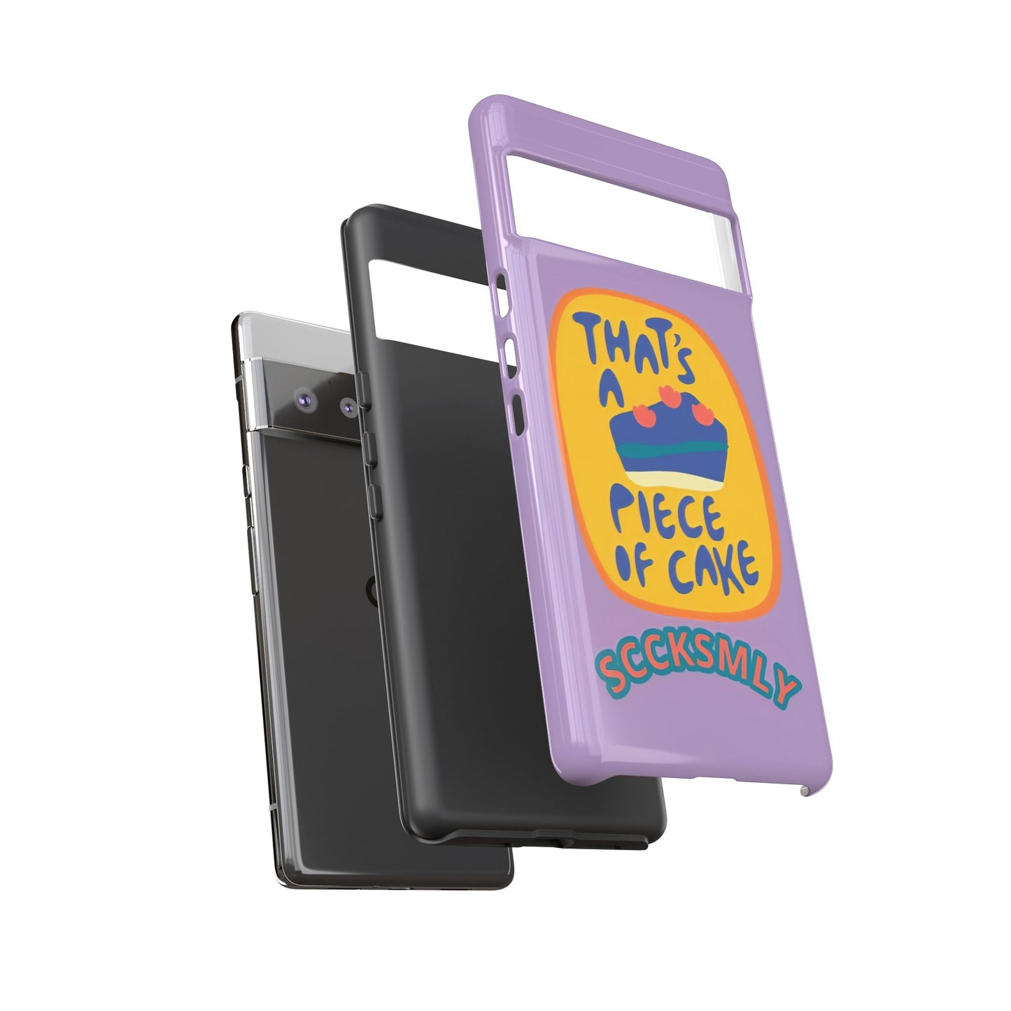Light Purple "THAT'S A PIECE OF CAKE" Tough Phone Case for Google Pixel