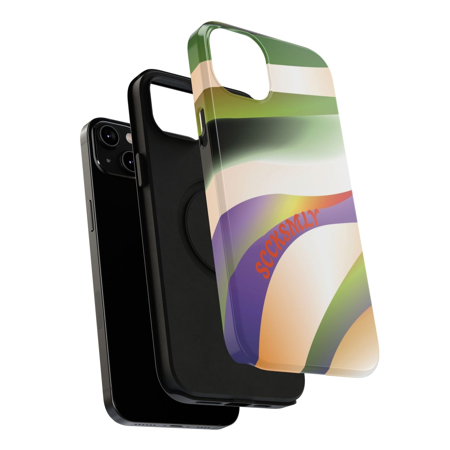 Green Waves Phone Case for Apple