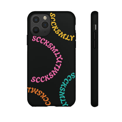 Y2K Wavy Script Tough Case for Apple- Black
