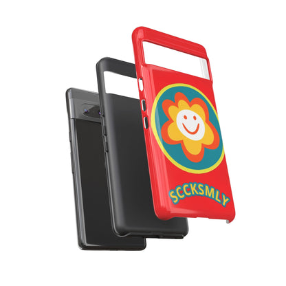Red "SUNSHINE SMILE" Tough Phone Case for Google Pixel