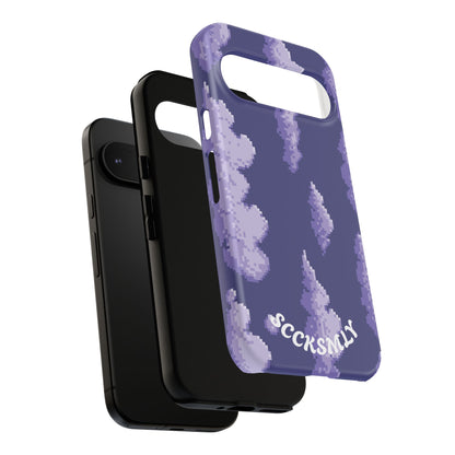 Lilac Pixel Cloud Tough Phone Case for Google Pixel