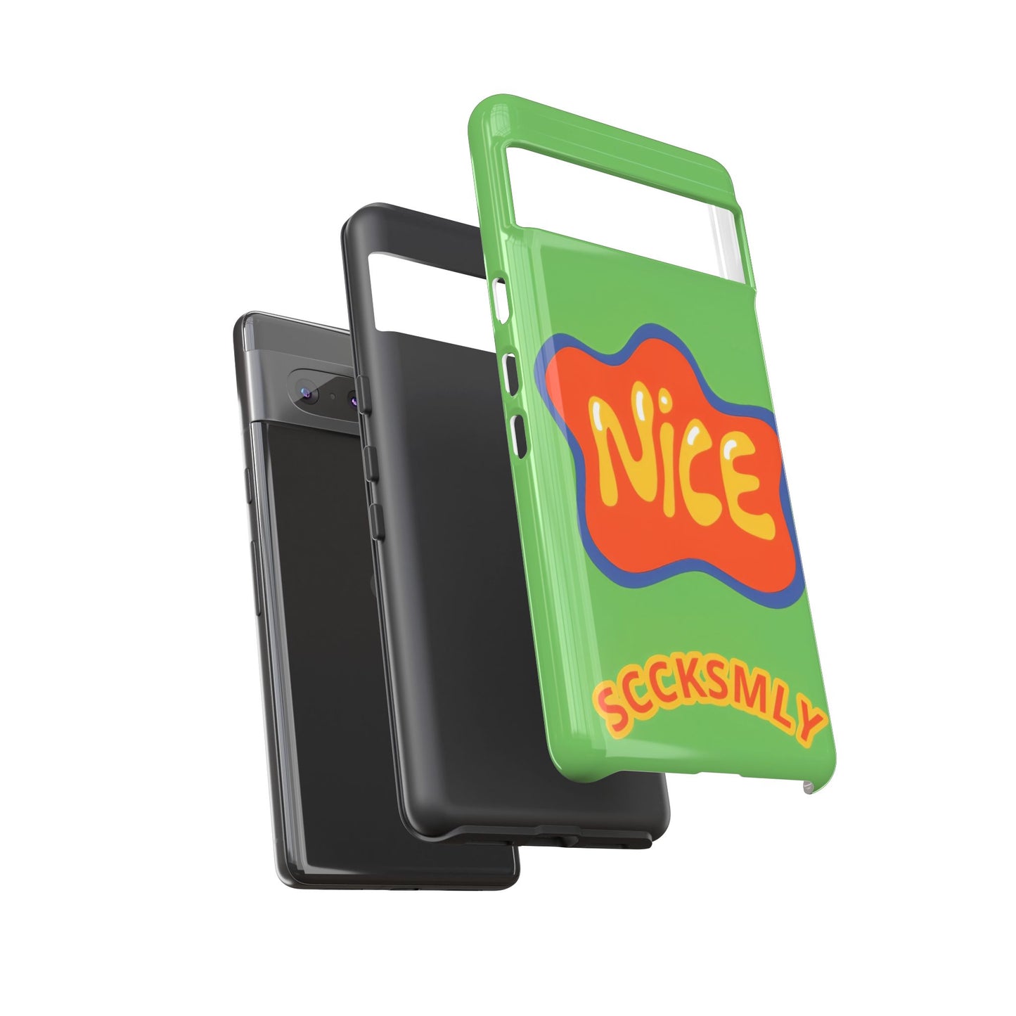 Green "NICE" Tough Phone Case for Google Pixel