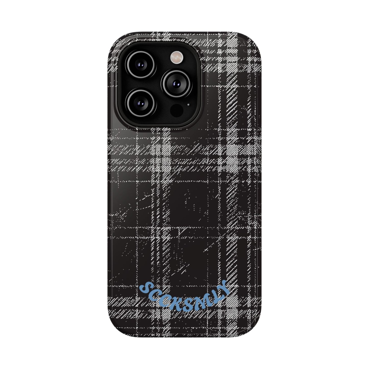 Smoky Grungy Plaid Phone Case for Apple