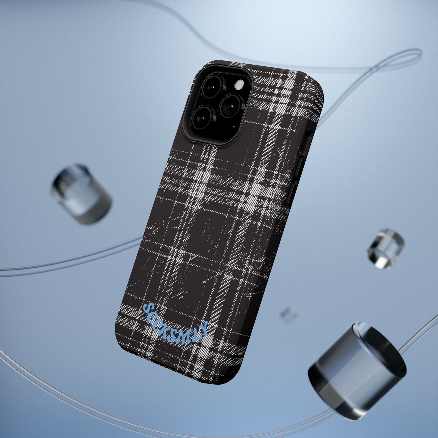 Smoky Grungy Plaid Phone Case for Apple