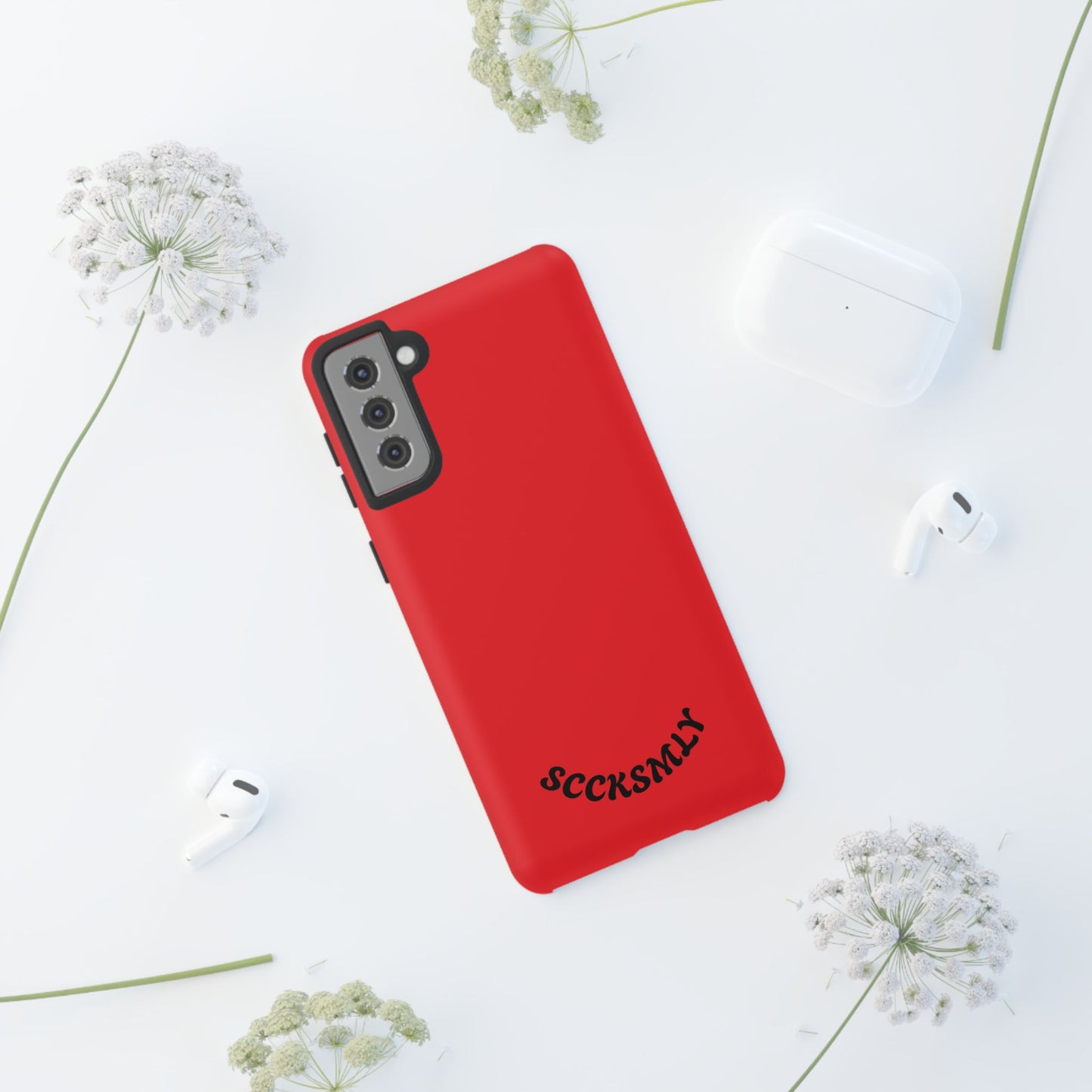 SOLID Screaming Red Tough Case for Samsung