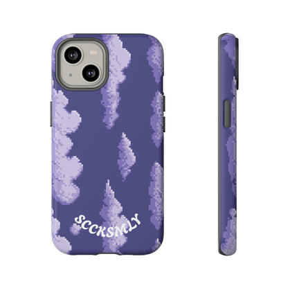 Lilac Pixel Cloud Tough Phone Case for Apple