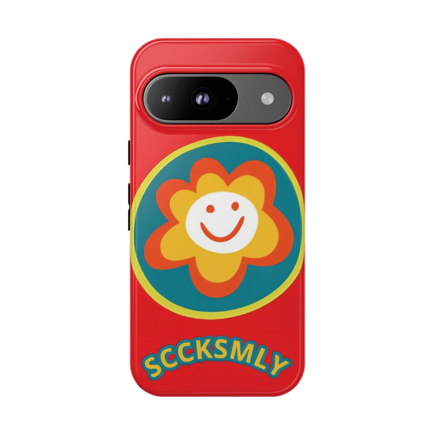 Red "SUNSHINE SMILE" Tough Phone Case for Google Pixel