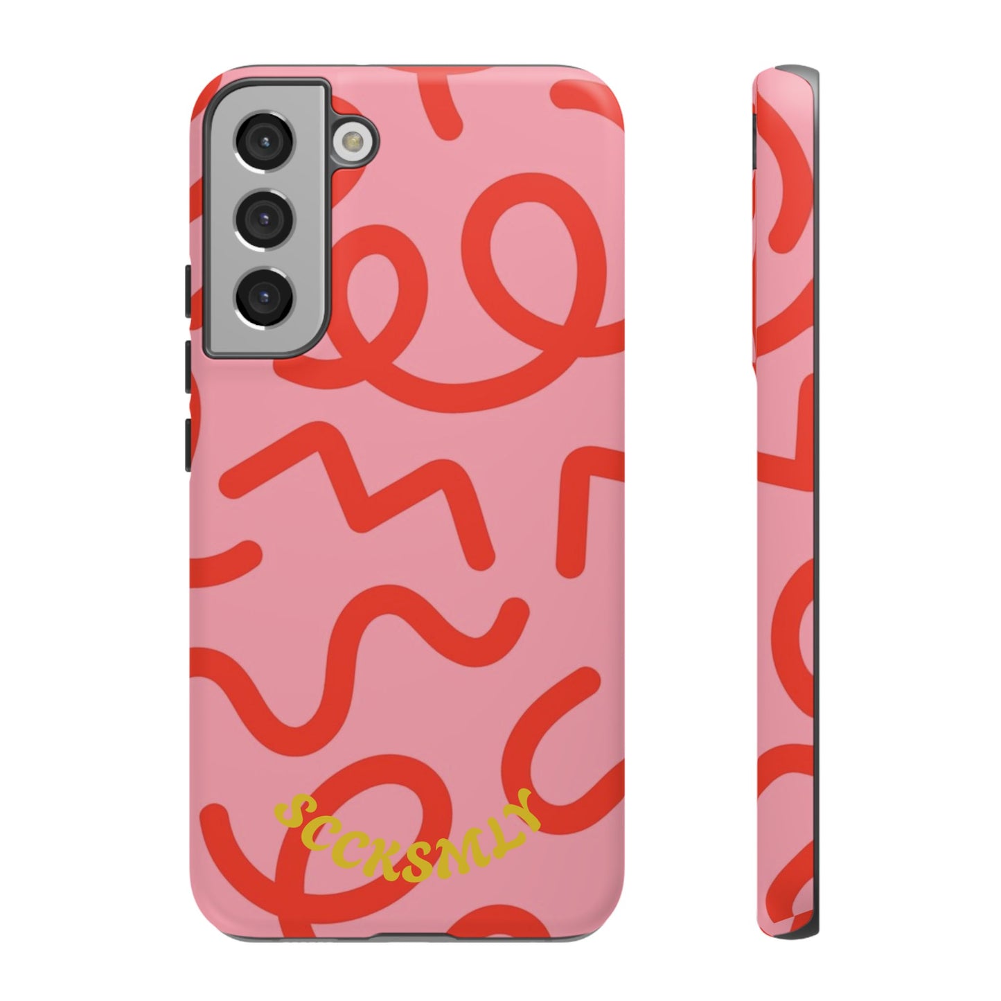 Red Candy Swirls Tough Phone Case for Samsung