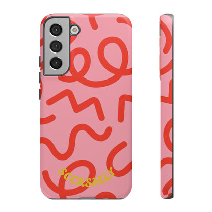 Red Candy Swirls Tough Phone Case for Samsung