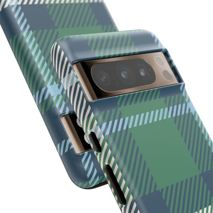 Earth and Sky Plaid Tough Phone Case for Google Pixel