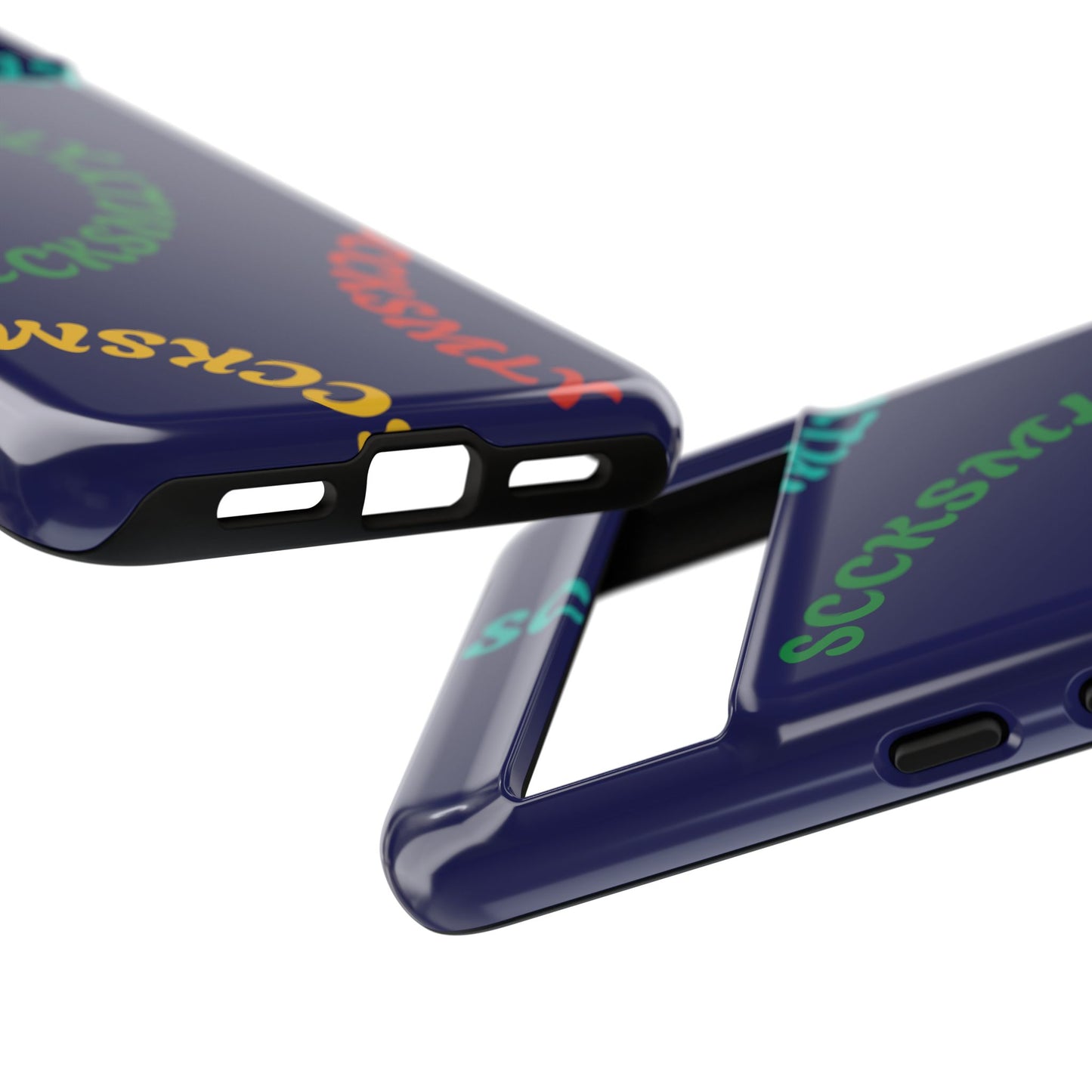 Y2K Wavy Script Tough Case for Google Pixel- Navy Blue