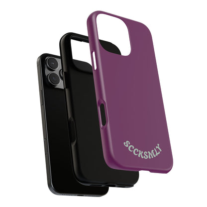 SOLID Amethyst Matte Tough Phone Case for Apple