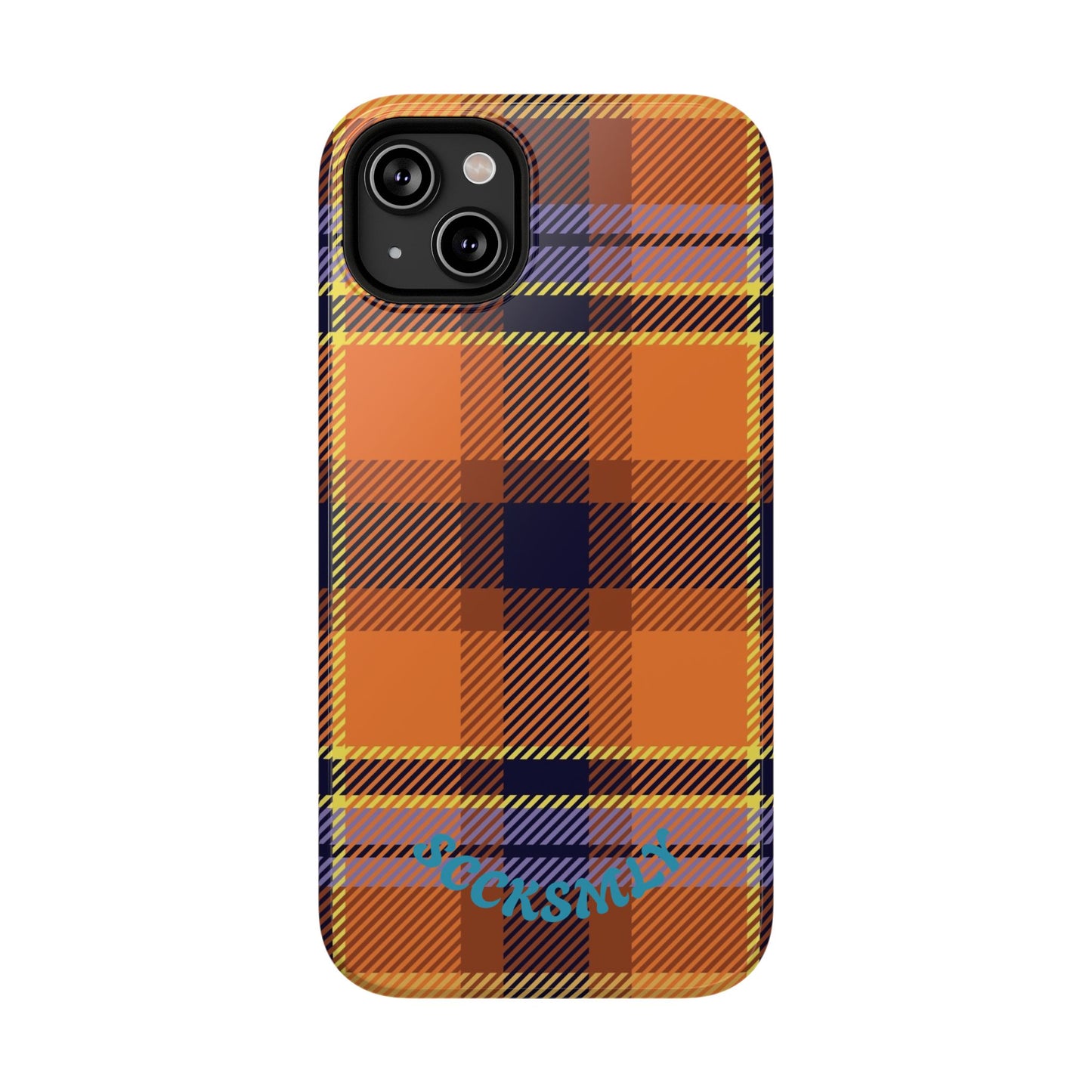Orange Sickle Plaid  Phone Case for Apple