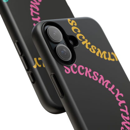 Y2K Wavy Script Tough Case for Apple- Black