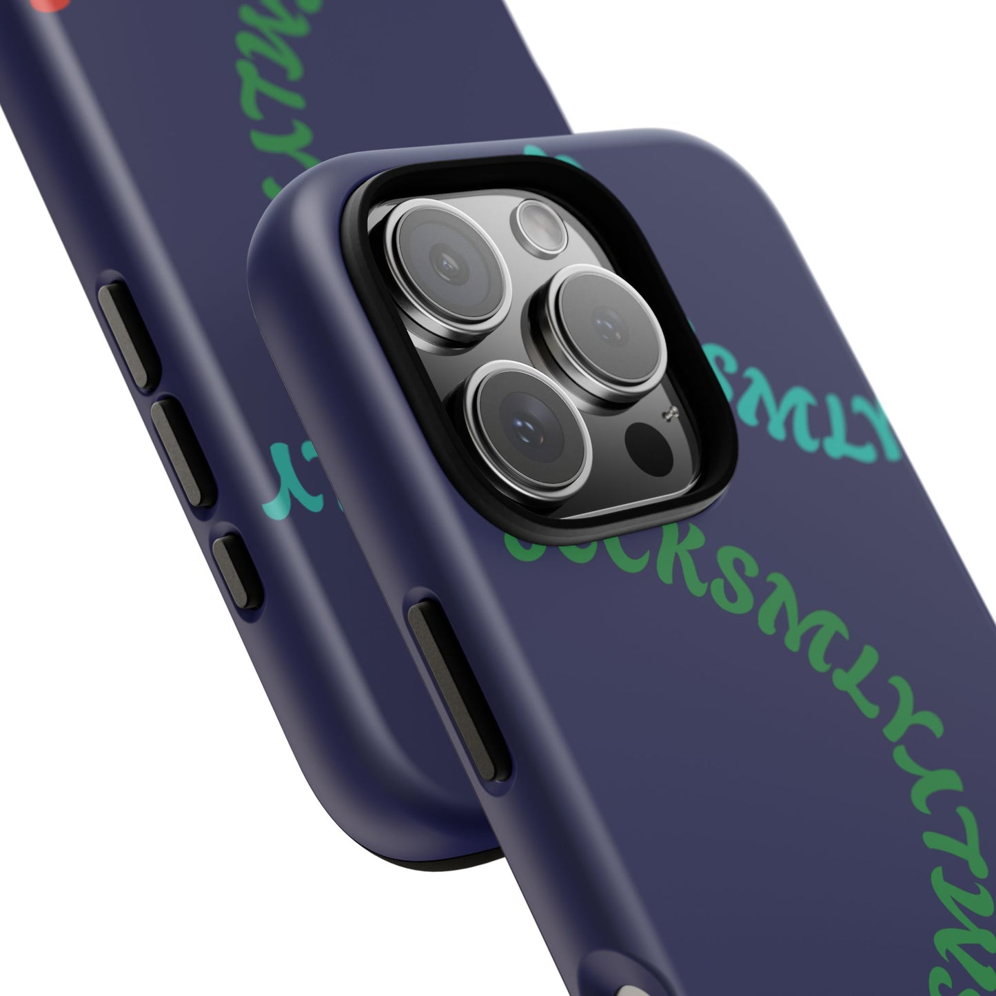 Y2K Wavy Script Tough Case for Apple- Navy Blue
