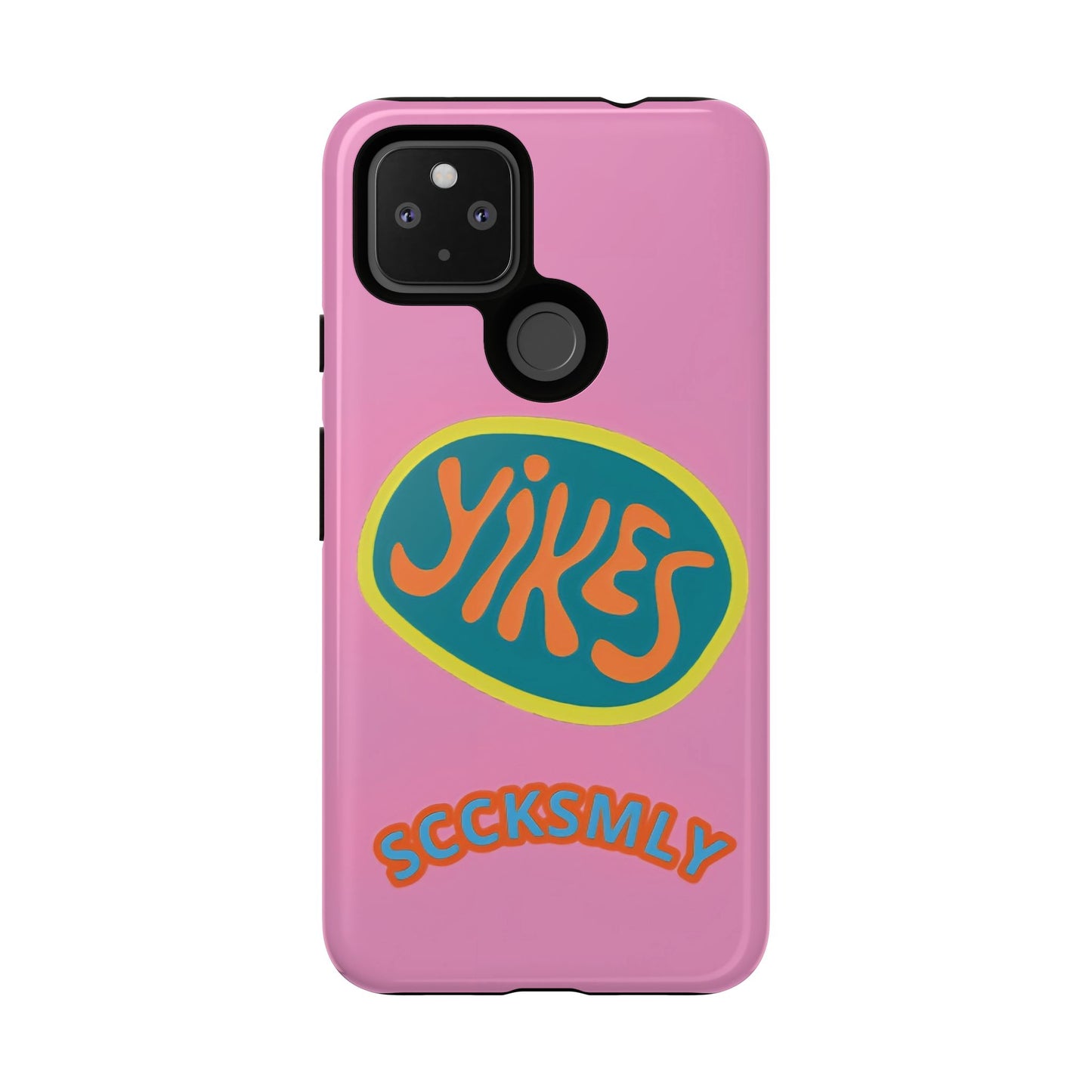 Pink "YIKES" Tough Phone Case for Google Pixel
