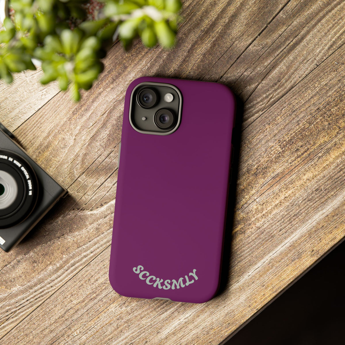 SOLID Amethyst Matte Tough Phone Case for Apple