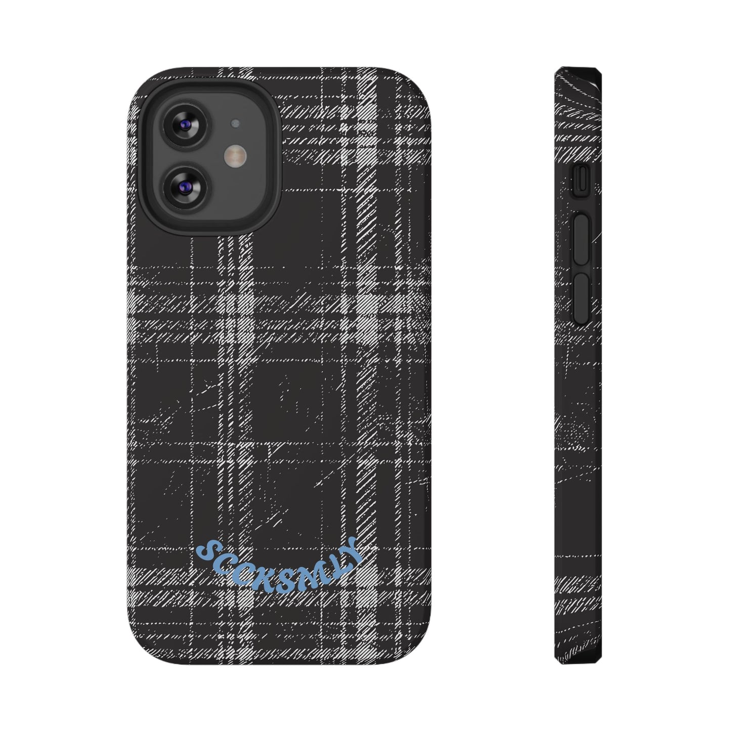 Smoky Grungy Plaid Phone Case for Apple