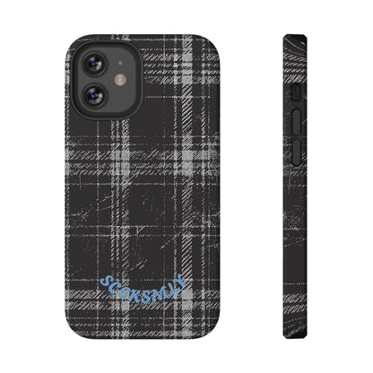Smoky Grungy Plaid Phone Case for Apple