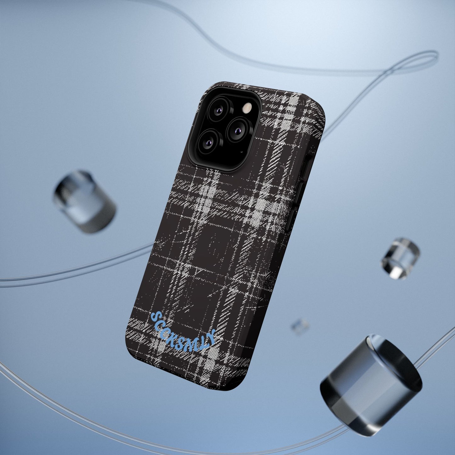 Smoky Grungy Plaid Phone Case for Apple