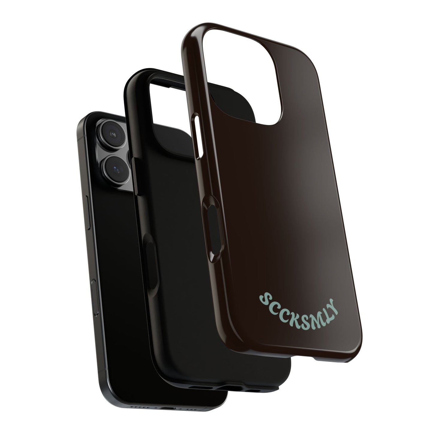 SOLID Espresso Mint Tough Phone Case for Apple