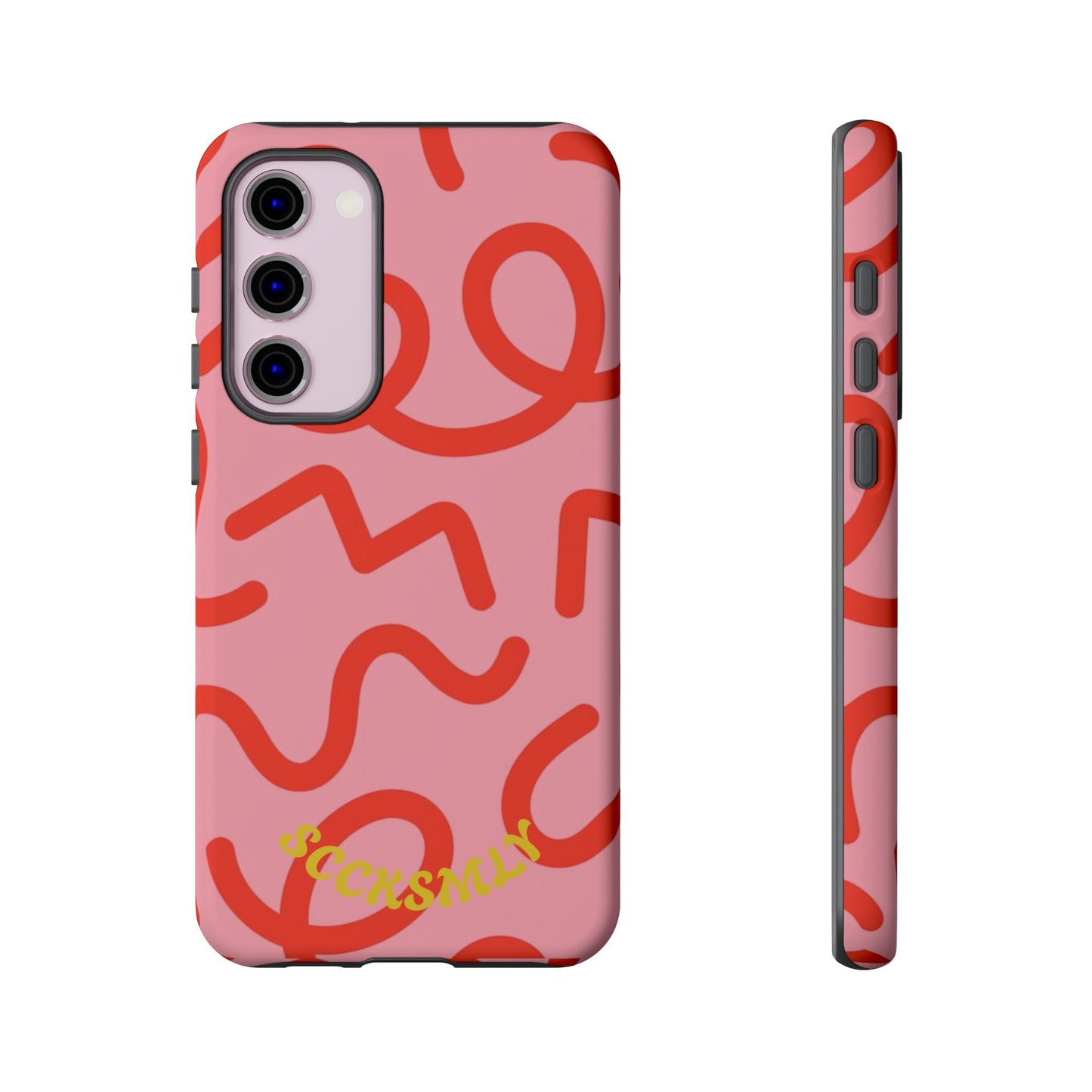 Red Candy Swirls Tough Phone Case for Samsung