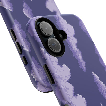 Lilac Pixel Cloud Tough Phone Case for Apple