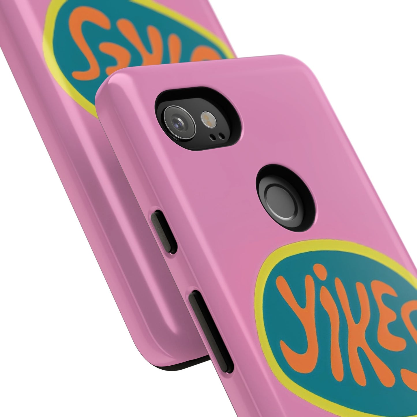 Pink "YIKES" Tough Phone Case for Google Pixel