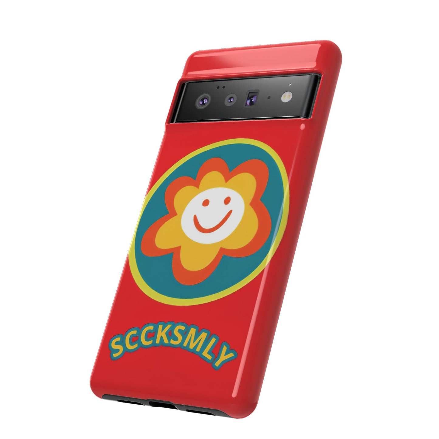 Red "SUNSHINE SMILE" Tough Phone Case for Google Pixel