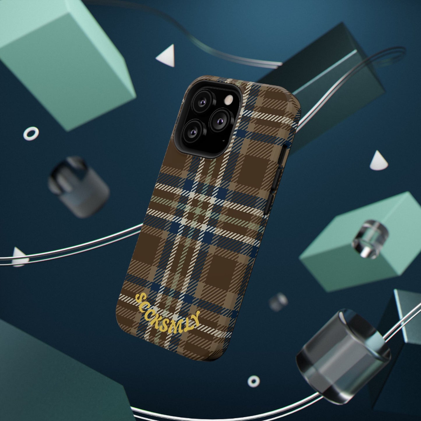 Earth and Sky Plaid Phone Case for Apple