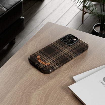 Brown Bread Plaid Tough Phone Case for Apple