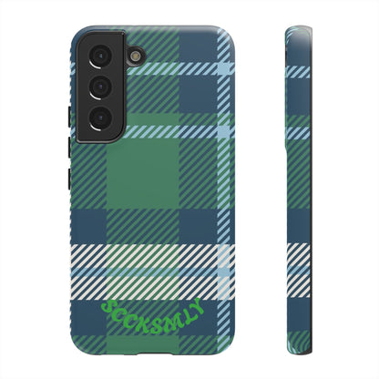 Earth and Sky Plaid Tough Phone Case for Samsung