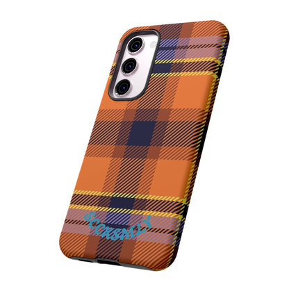Orange Sickle Plaid Phone Case for Samsung