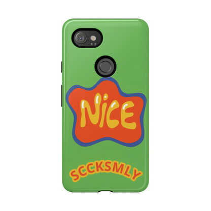 Green "NICE" Tough Phone Case for Google Pixel