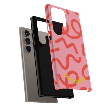 Red Candy Swirls Tough Phone Case for Samsung