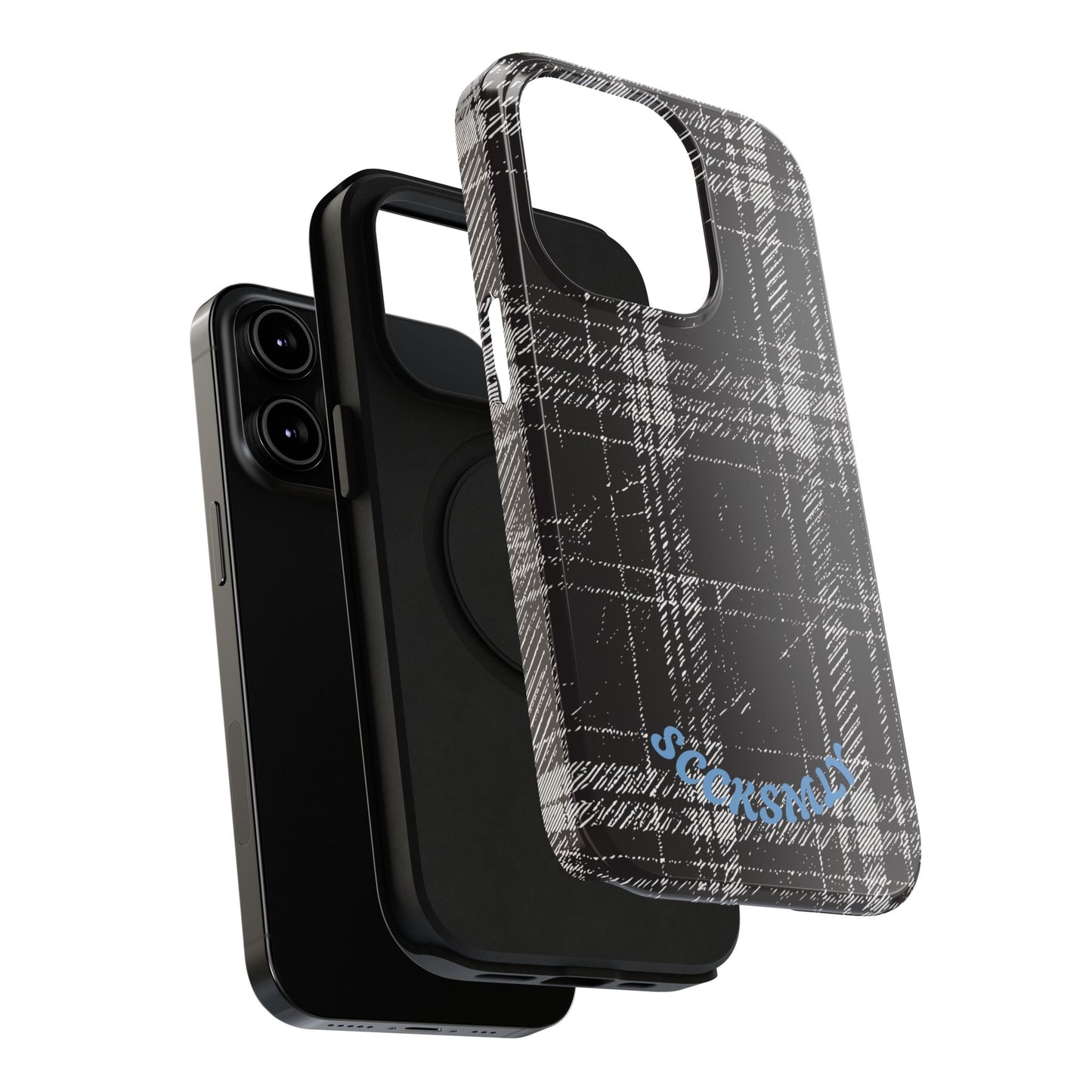 Smoky Grungy Plaid Phone Case for Apple