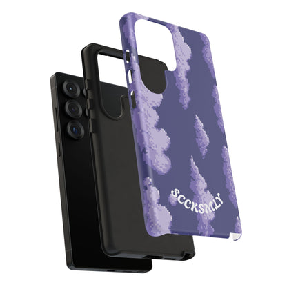 Lilac Pixel Cloud Tough Phone Case for Samsung