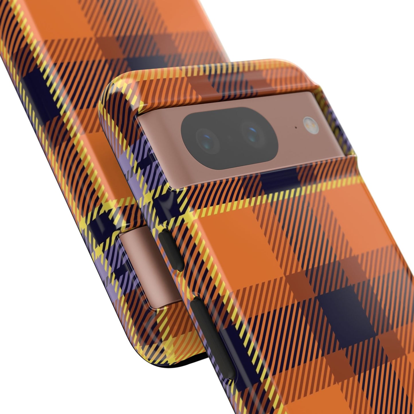 Orange Sickle Plaid Phone Case for Google Pixel