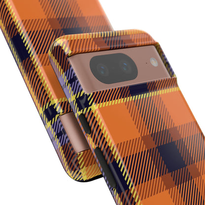 Orange Sickle Plaid Phone Case for Google Pixel