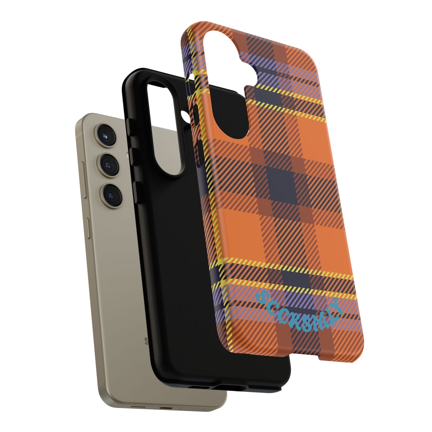 Orange Sickle Plaid Phone Case for Samsung