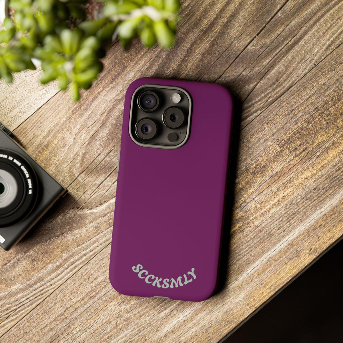SOLID Amethyst Matte Tough Phone Case for Apple