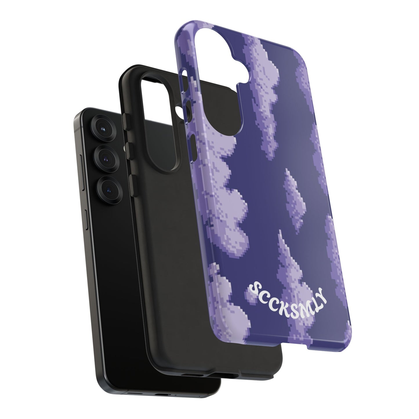 Lilac Pixel Cloud Tough Phone Case for Samsung