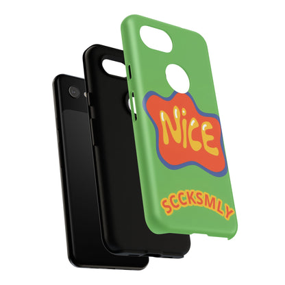 Green "NICE" Tough Phone Case for Google Pixel