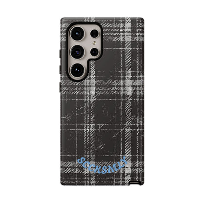 Smoky Grungy Plaid Phone Case for Samsung