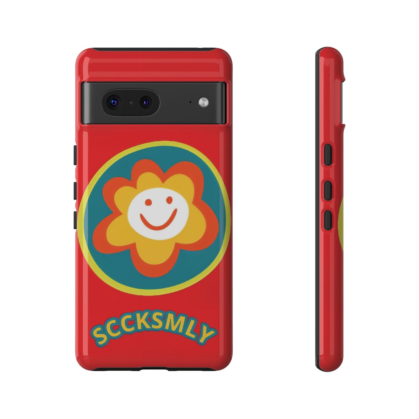 Red "SUNSHINE SMILE" Tough Phone Case for Google Pixel