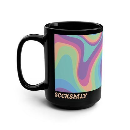 Mug Pastel Swirl 15 oz - Black